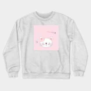 'Cute Animal Couple Classic Logo Design for Couples - Sweet Kitten Edition' Crewneck Sweatshirt